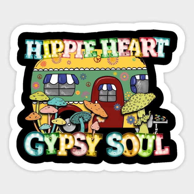 Hippie Heart Gypsy Soul Sticker by Okanagan Outpost